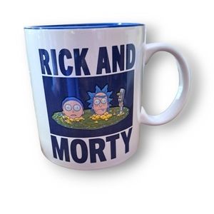 Rick and Morty 20oz white and blue mug